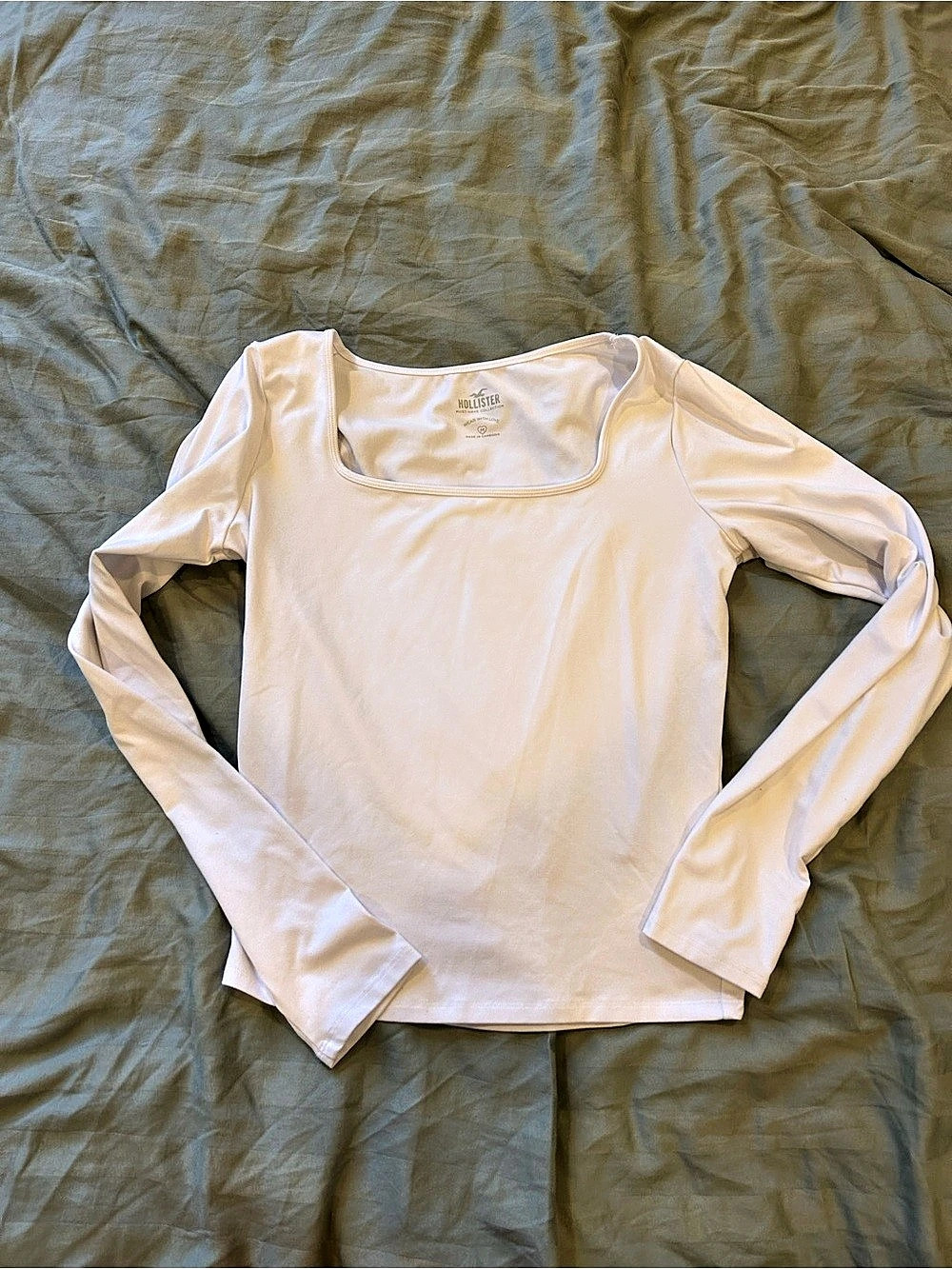 Hollister Long Sleeve Square Neck White